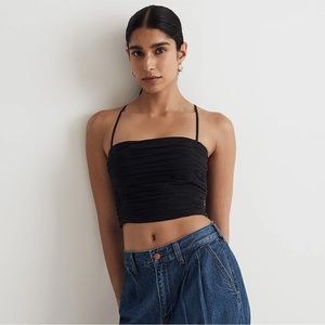 NWT Madewell Poplin Crop Tube Top